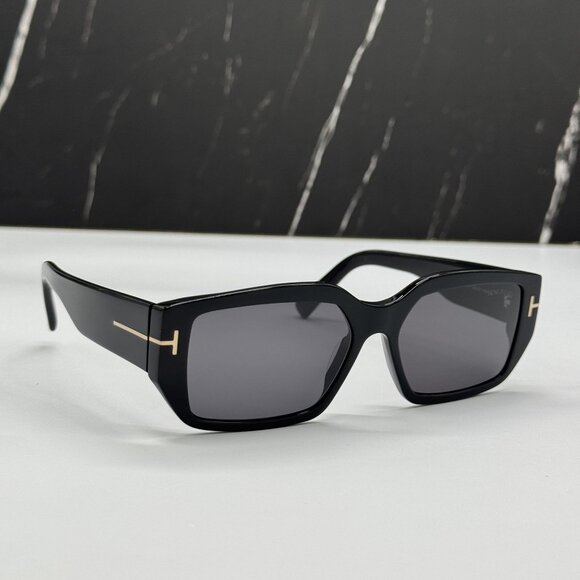 NEW TOM FORD SILVANO-02 TF989 01A BLACK WOMEN SUNGLASSES TOM FORD FT0989 01A